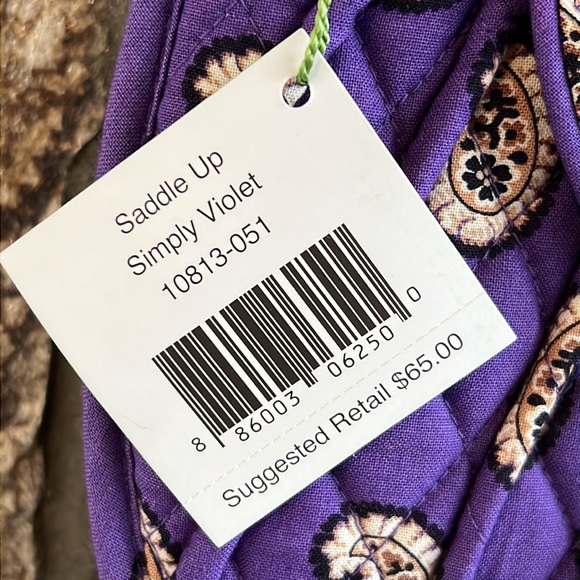 NWT Vera Bradley Simply Violet Saddle Up Crossbody Handbag - Picture 3 of 7